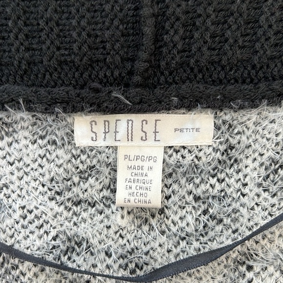 Spense Fuzzy Animal Print Soft Swag Sweater Vest Cardigan Size LP - Picture 12 of 12